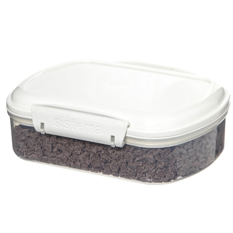 Jar, for nuts, grain, 685 ml, SISTEMA BAKE IT, Klar / Vit in the group Storage / Kitchen storage / Storage jars at SmartaSaker.se (40266)