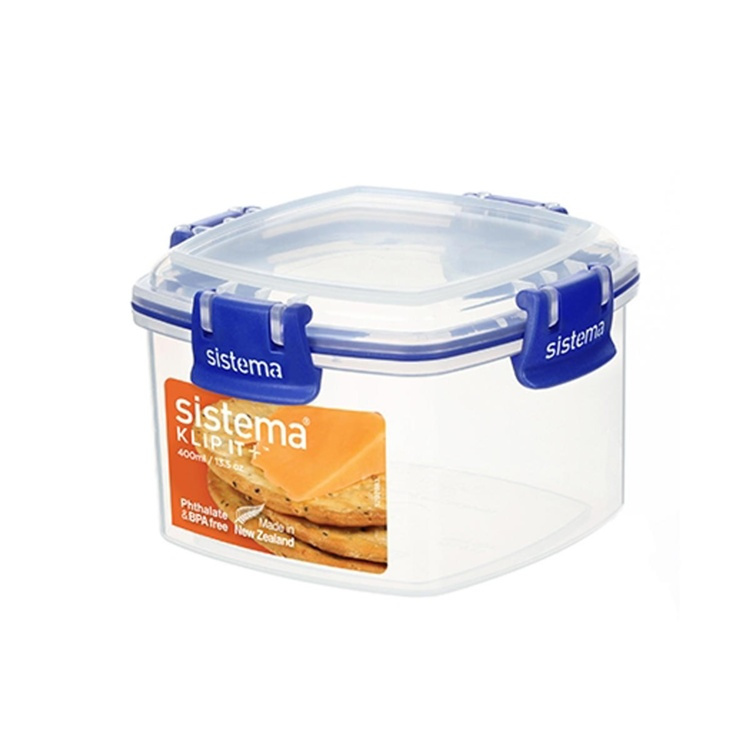 Canister, 0,4 L, KLIP IT PLUS CRACKER, Clear / Blue in the group Storage / Kitchen storage at SmartaSaker.se (40269)