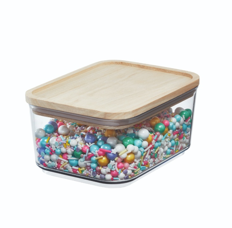 Container for Dry Food, 0,8 L, PANSINO RPET SMALL CANISTER, 16 x 12 x H 8 cm , Transparent / Natural in the group Storage / Kitchen storage / Storage bins and jars at SmartaSaker.se (40288)