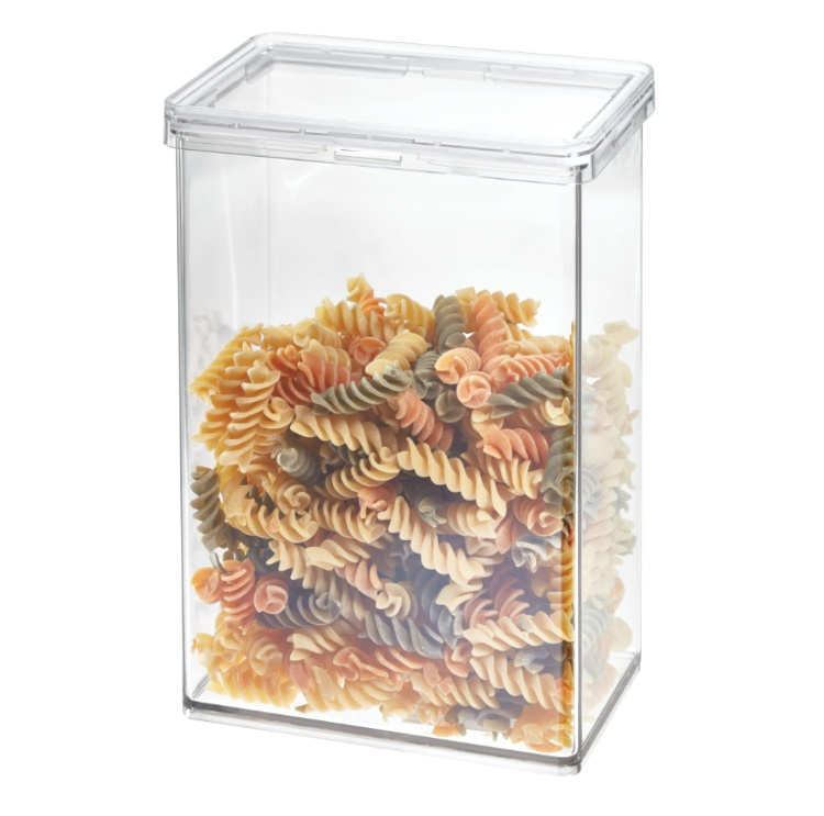 Container for Dry Food, 2,3 L, THE HOME EDIT LARGE CANISTER, 10,2 x 15,2 x H 23,2 cm, Transparent in the group Storage / Kitchen storage / Storage bins and jars at SmartaSaker.se (40291)