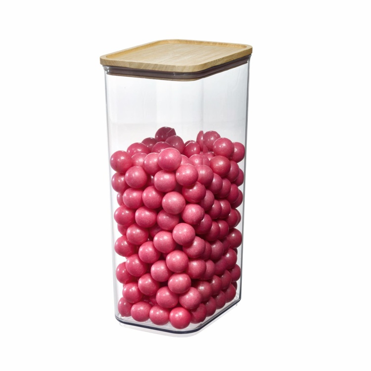 Container for Dry Food, 4 L, PANSINO RPET XL CANISTER, 16 x 12 x H 30,5 cm , Transparent / Wood in the group Storage / Kitchen storage / Storage bins and jars at SmartaSaker.se (40294)