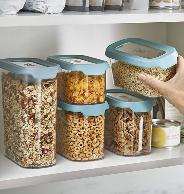 Container Set, 5-piece, CUPBOARD-STORE, Joseph Joseph, Clear / Blue in the group Storage / Kitchen storage / Storage bins and jars at SmartaSaker.se (40340)