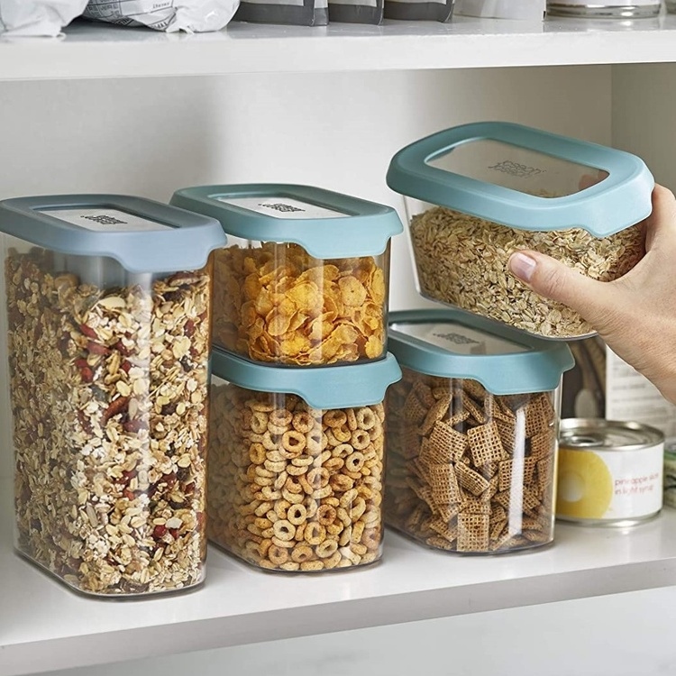 Container Set, 5-piece, CUPBOARD-STORE, Joseph Joseph, Clear / Blue in the group Storage / Kitchen storage at SmartaSaker.se (40340)