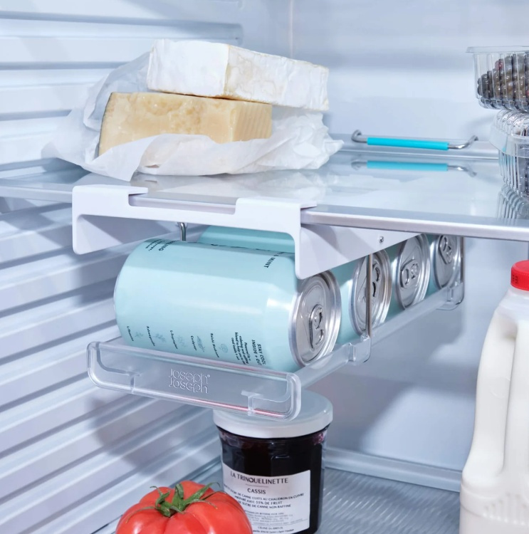 Under Shelf Drawer, JOSEPH JOSEPH FRIDGE CAN DIPENSER, Transparent / white in the group Storage / Kitchen storage / Fridge storage at SmartaSaker.se (40355)