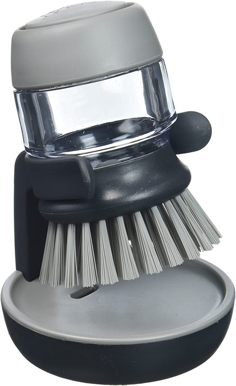 Washing Up brush with dispenser, PALM SCRUB, Joseph Joseph, Grey in the group Storage / Cleaning and waste sorting / Cloths and brushes at SmartaSaker.se (40384)