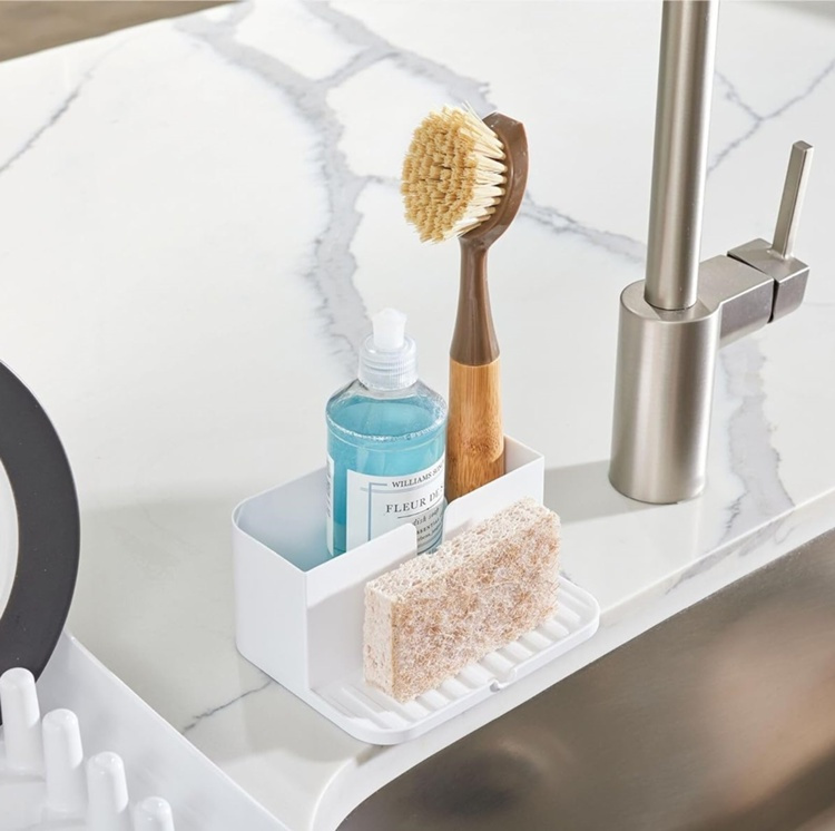 Sink Organiser, Recycled Plastic, ID RPET SMALL SINK CADDY, 15,2 x 12,1 x H 7,3 cm, White in the group Storage / Kitchen storage / Dish racks and sink accessories at SmartaSaker.se (40392)