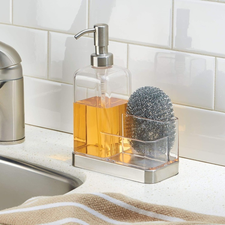 Sink Caddy, FORMA PUMP CADDY, Clear / Silver in the group Storage / Kitchen storage / Dish racks and sink accessories at SmartaSaker.se (40396)