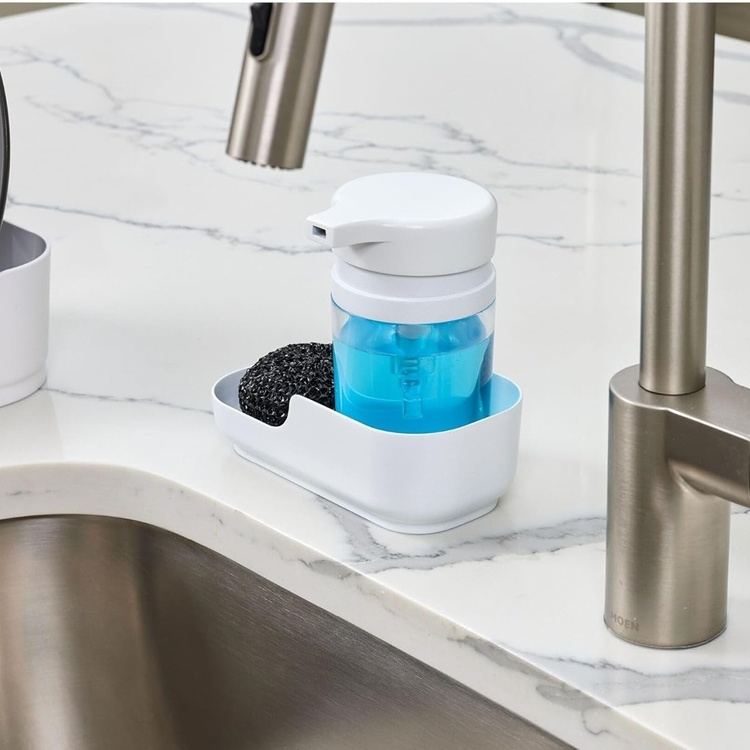 Sink Caddy, ID RPET SOAP PUMP AND TRAY, White / clear in the group Storage / Kitchen storage / Dish racks and sink accessories at SmartaSaker.se (40397)