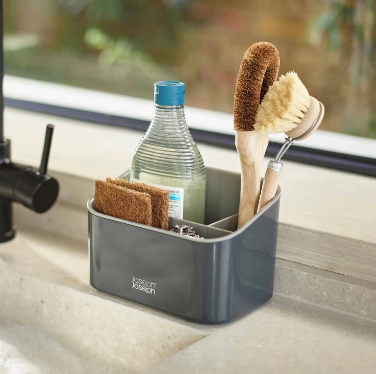 Sink tidy, Tiered, SINKSTORE, Joseph Joseph, 17,5 x 12 x H 12 cm, Grey in the group Storage / Kitchen storage / Dish racks and sink accessories at SmartaSaker.se (40408)