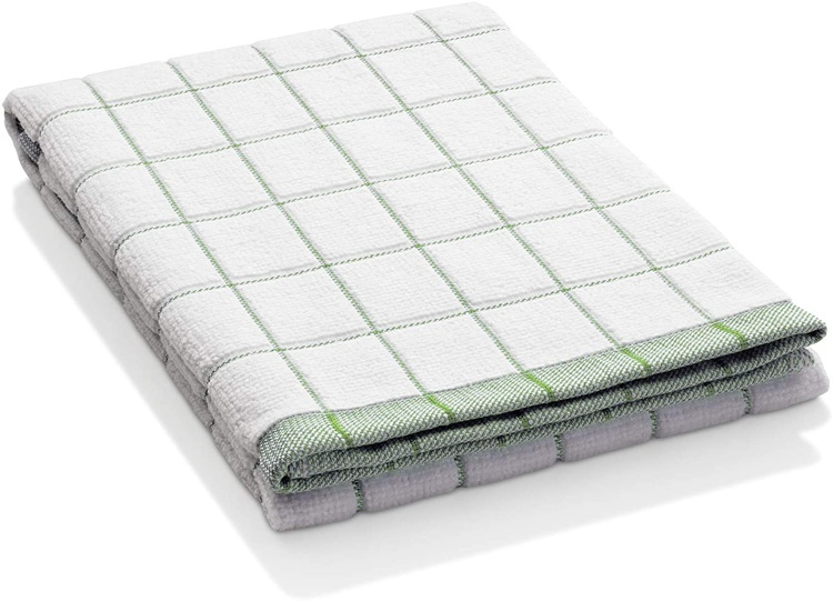 Teatowel, Highly absorbent, CLASSIC GREEN CHECK , 40 x 60 cm, White / Green in the group Storage / Cleaning and waste sorting / Cloths and brushes at SmartaSaker.se (40415)
