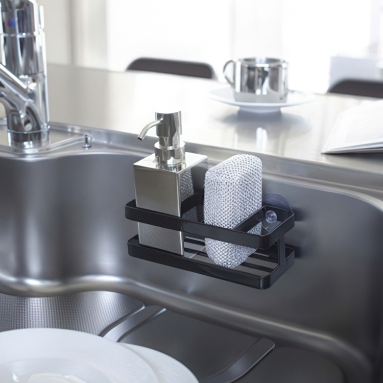 Dishwashing liquid & sponge holder, TOWER, Yamazaki, Black in the group Storage / Kitchen storage / Dish racks and sink accessories at SmartaSaker.se (40426)
