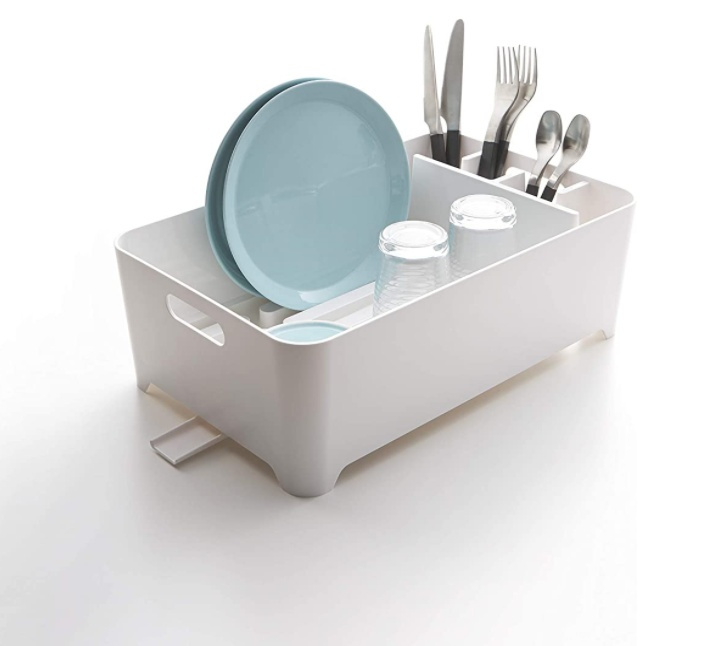 Dish Rack, TOWER COMPACT, 38 x 24 x H 13 cm, Yamazaki, White in the group Storage / Kitchen storage / Dish racks and sink accessories at SmartaSaker.se (40435)