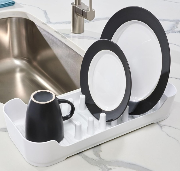 Dish rack, Compact, ID RPET MINI DRAINER, 43 x 19 x H 7,6 cm, White in the group Storage / Kitchen storage / Dish racks and sink accessories at SmartaSaker.se (40451)