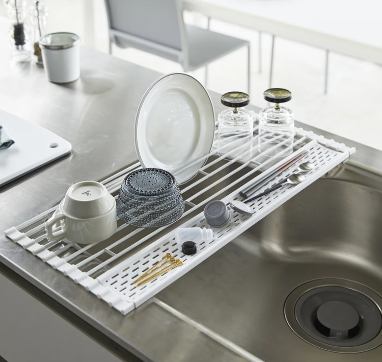 Draining Mat, TOWER FOLDABLE DRAINER, 42 x 26 x H 0,8 cm, Yamazaki, White in the group Storage / Kitchen storage / Dish racks and sink accessories at SmartaSaker.se (40470)