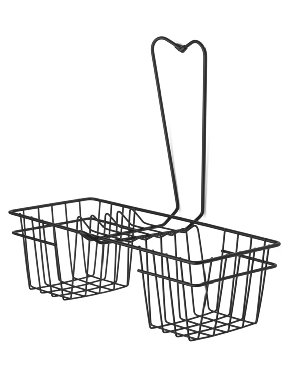 Hanging bathroom basket, HABO LAVENDER, 40 x 19,5 x H 37 cm, Black in the group Storage / Bathroom storage / Bath and shower caddies at SmartaSaker.se (40520)