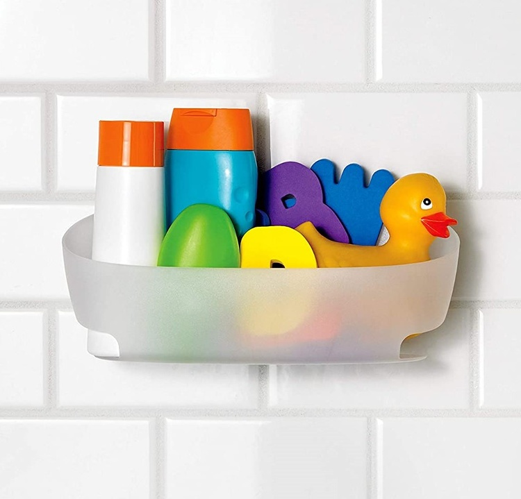Shower Caddy, Adhesive, COMMAND, 30 x 11 x H12 cm, Frosted White in the group Storage / Bathroom storage / Bath and shower caddies at SmartaSaker.se (40524)