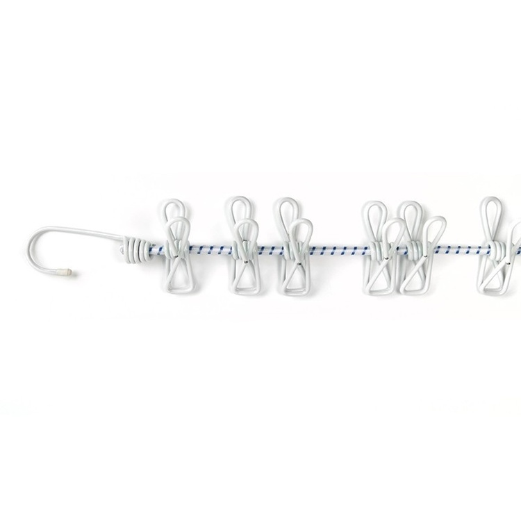 Universal elastic rope, 10 clips, FLEXX, 140 - 250 cm, White in the group Storage / Laundry and care / Drying racks at SmartaSaker.se (40537)