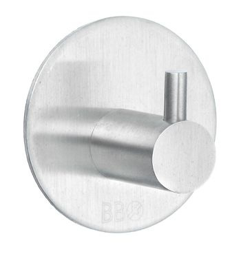 Hook, Self-adhesive, BESLAGSBODEN, Ø 4,8 cm, Brushed stainless steel in the group Storage / Magnets and adhesives / Self-adhesive hooks at SmartaSaker.se (40549)