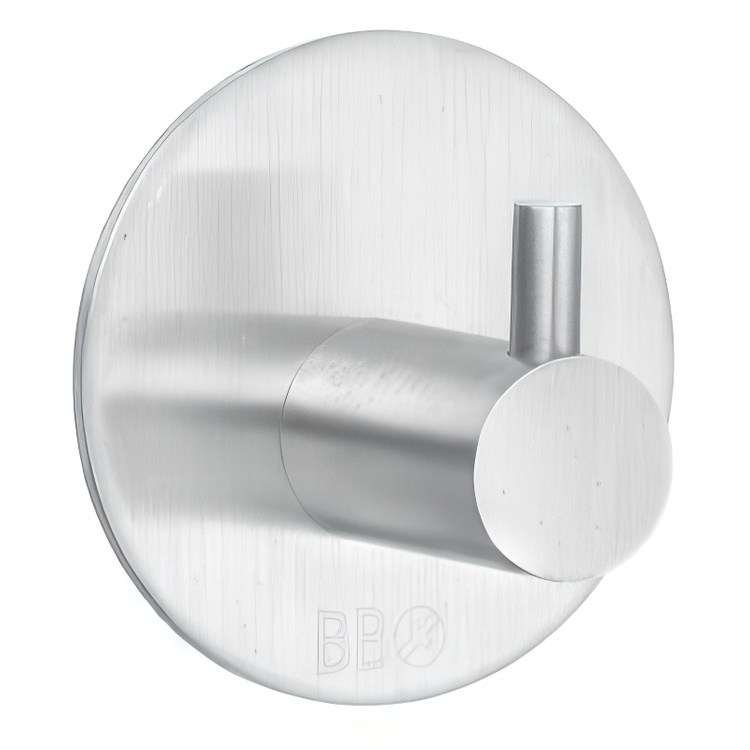 Hook, Self-adhesive, BESLAGSBODEN, Ø 4,8 cm, Brushed stainless steel in the group Storage at SmartaSaker.se (40549)