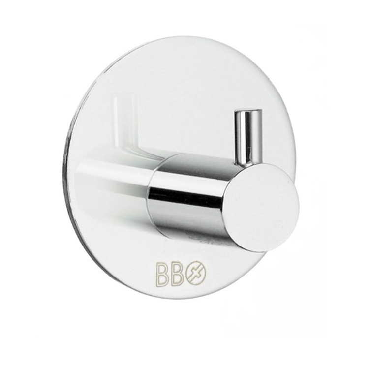 Hook, Self-adhesive, STICK, Ø 4,8 cm, Chrome in the group Storage / Magnets and adhesives / Self-adhesive hooks at SmartaSaker.se (40550)