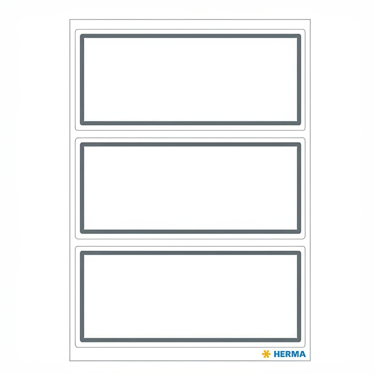 Labels, Self-adhesive, 18 psc, GREY FRAME MEDIUM, 82 x 36 mm, White / Grey in the group Storage / Magnets and adhesives / Signs and labels at SmartaSaker.se (40556)