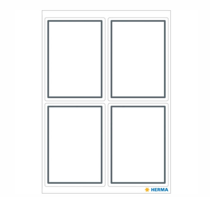 Labels, Self-adhesive, 24 psc, GREY FRAME SMALL, 40 x 55 mm, White / Grey in the group Storage / Magnets and adhesives / Signs and labels at SmartaSaker.se (40557)