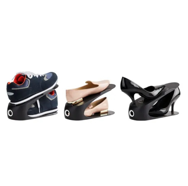 Shoe rack, Space-saving, SIMPLY SMART, Black in the group Storage / Wardrobe storage / Shoe storage at SmartaSaker.se (40561)