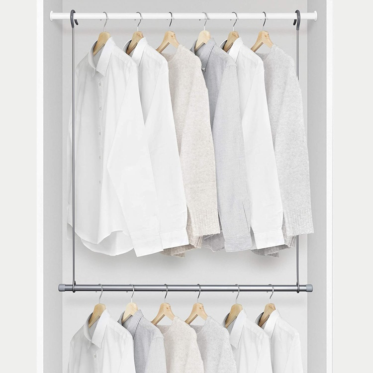Extra Wardrobe Bar, Metal, WARDROBE BAR, 77 x H 85 cm, Silver in the group Storage / Wardrobe storage at SmartaSaker.se (40580)