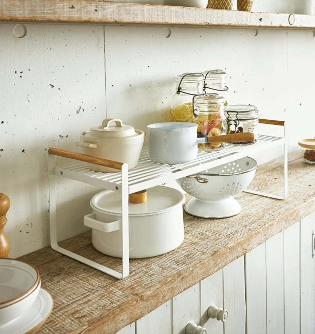 Extra shelf, TOSCA STORAGE RACK, 60 × 22,5 × H22 cm, Yamazaki, White in the group Storage / Kitchen storage / Kitchen cabinet organizers at SmartaSaker.se (40592)