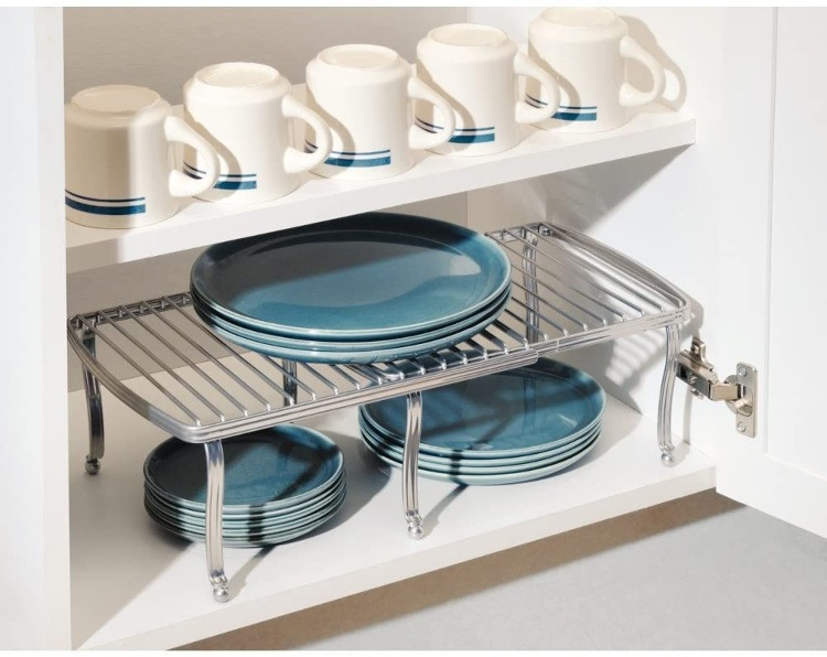 Extra shelf, Expandable, Metal, YORK CABINET SHELF, 32 - 58 cm, Silver in the group Storage / Kitchen storage / Kitchen cabinet organizers at SmartaSaker.se (40594)