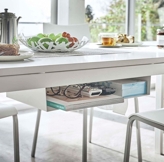 Under Table shelf, YAMAZAKI TOWER, 44 x 24,5 x H 7 cm, White in the group Storage / Kitchen storage / Kitchen cabinet organizers / Under shelf storage at SmartaSaker.se (40599)