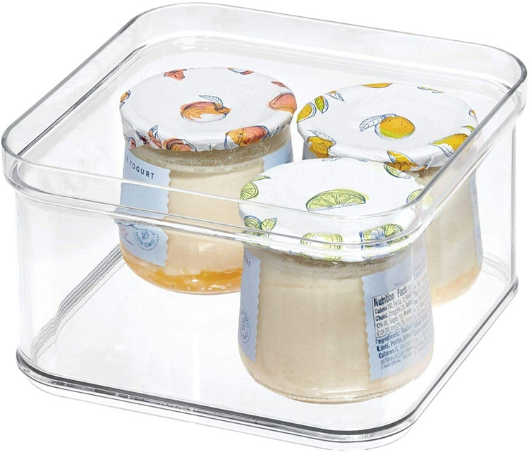 Transparent container, Stackable,ID CRISP, 15,2 x 15,2 x H 9,5 cm, Transparent in the group Storage / Kitchen storage / Fridge storage at SmartaSaker.se (40634)