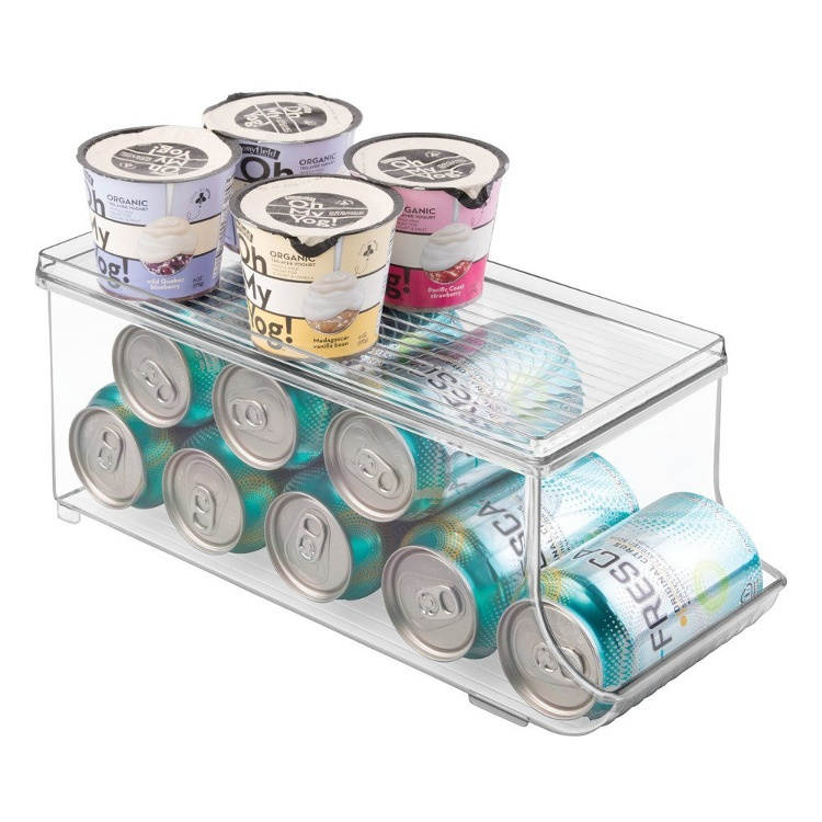 Storage with lid for cans, FRIDGE BINZ, 14,5 x 35 x 15 cm, Klar in the group Storage / Kitchen storage / Fridge storage at SmartaSaker.se (40653)