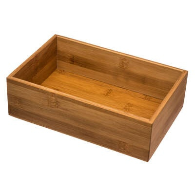 Storage Tray in Bamboo, Rectangular, TIDY SMART, 15 x 23 x H 7 cm, Nature in the group Storage / Storage boxes / Mini organizers at SmartaSaker.se (40669)