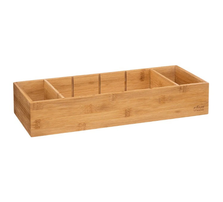 Storage Tray in Bamboo, With dividers, TIDY SMART, 15 x 38 x H 7 cm, Nature in the group Storage / Storage boxes / Mini organizers at SmartaSaker.se (40672)