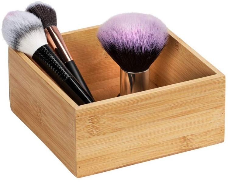 Storage Tray in Bamboo, Stackable, Medium, TERRA, 15 x 15 x H7cm, Nature in the group Storage / Storage boxes / Mini organizers at SmartaSaker.se (40676)