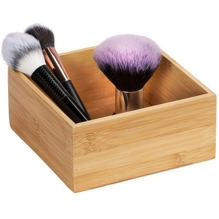 Storage Tray in Bamboo, Stackable, Medium, TERRA, 15 x 15 x H7cm, Nature in the group Storage / Storage boxes / Mini organizers at SmartaSaker.se (40676)