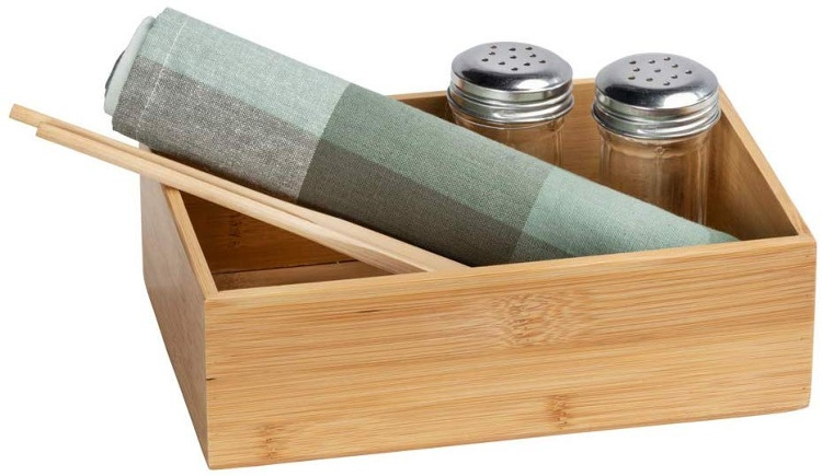 Storage Tray in Bamboo, Stackable, Large, TERRA, 22 x 15 x H 7 cm, Nature in the group Storage / Storage boxes / Mini organizers at SmartaSaker.se (40677)