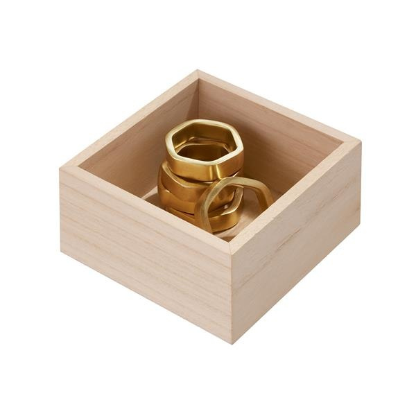 Storage Tray, Square, PAULOWNIA DRAWER ORGANIZER, 12,7 x 12,7 x H 7 cm, Nature in the group Storage / Kitchen storage / Storage bins and jars at SmartaSaker.se (40684)