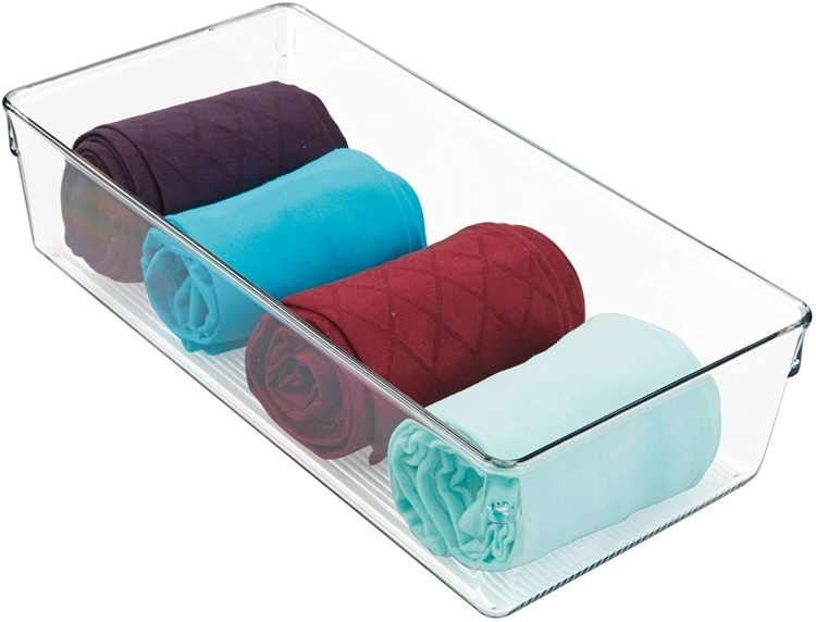 Storage Tray, DRESSER DRAWER ORGANISER, MEDIUM, 30,5 cm x 15,2 cm x H 7,6 cm, Transparent in the group Storage / Wardrobe storage / Sorting boxes at SmartaSaker.se (40685)