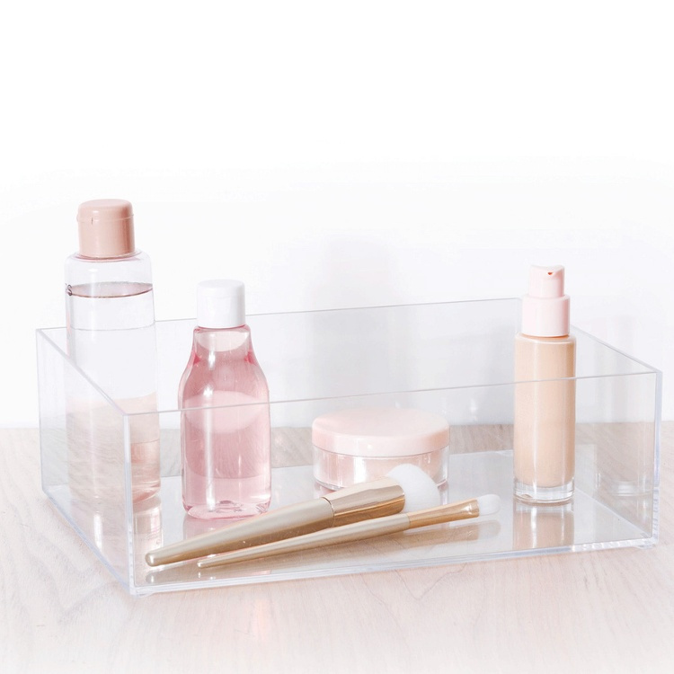 Storage box, Stackable, SELENA ORGANISER LARGE, 25,6 x 19,2 x H 8,5 cm, Clear in the group Storage / Storage boxes at SmartaSaker.se (40694)