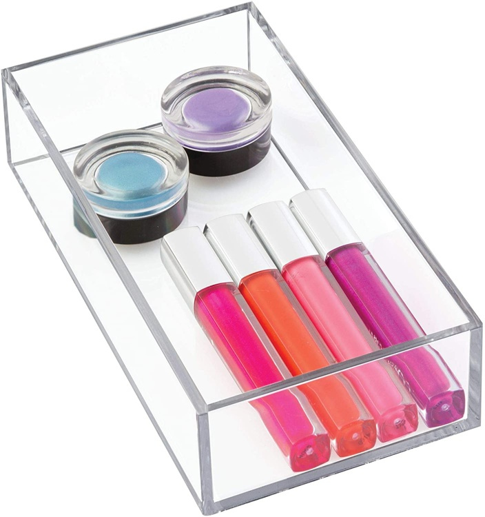 Storage tray, Stackable, CLARITY ORGANISER SMALL, 10,2 x 20,3 x H 5 cm, Clear in the group Storage / Storage boxes / Mini organizers at SmartaSaker.se (40697)