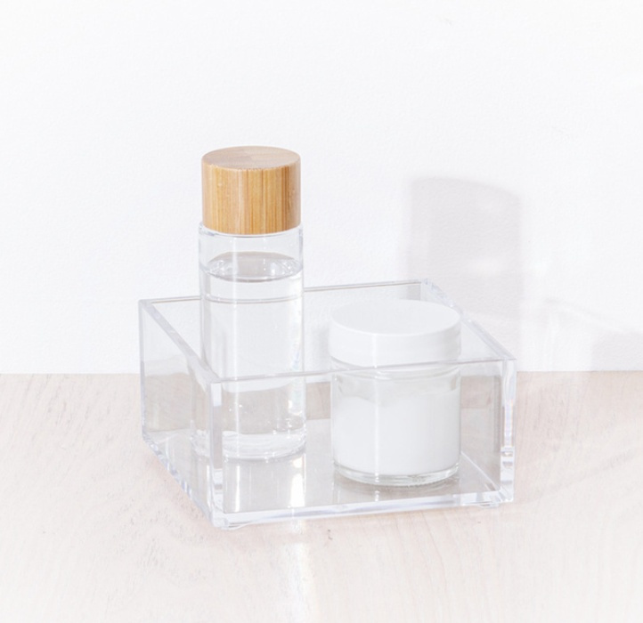 Storage tray, Stackable, SELENA ORGANISER XS, 9,6 x 9,6 x H 4,8 cm, Clear in the group Storage / Storage boxes at SmartaSaker.se (40701)