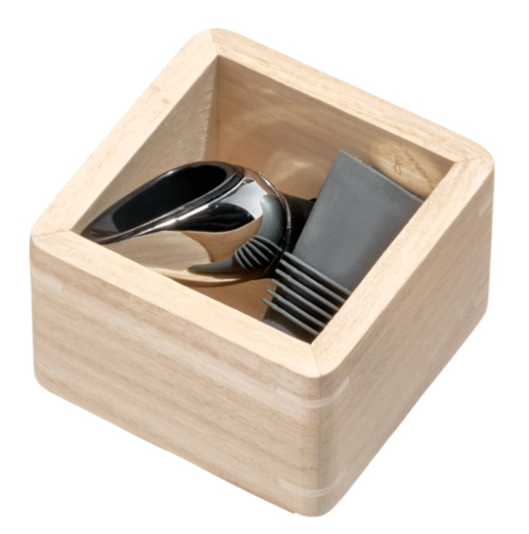 Storage Tray, THE HOME EDIT MINI DRAWER ORGANIZER, 7,6 x 7,6 x H5,1 cm, Nature in the group Storage / Kitchen storage / Kitchen cabinet organizers / Cutlery drawers at SmartaSaker.se (40707)