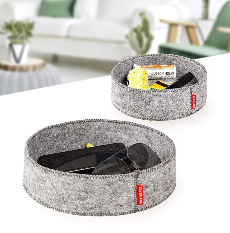 Storage trays, Set of 2, CATCH-ALL TRAYS, Grey in the group Storage / Wardrobe storage / Sorting boxes at SmartaSaker.se (40724)