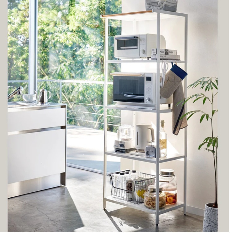 Metal Shelf, TOWER 5-TIERED RACK, 60 x 46,5 x H 170 cm, Yamazaki, White in the group Storage / Hallway storage at SmartaSaker.se (40731)