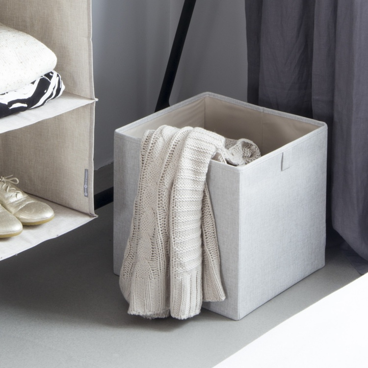 Storage basket, BIGSO CUBE, 31,5 x H 31,5 cm, Beige in the group Storage / Storage boxes / BigSo storage boxes at SmartaSaker.se (40741)