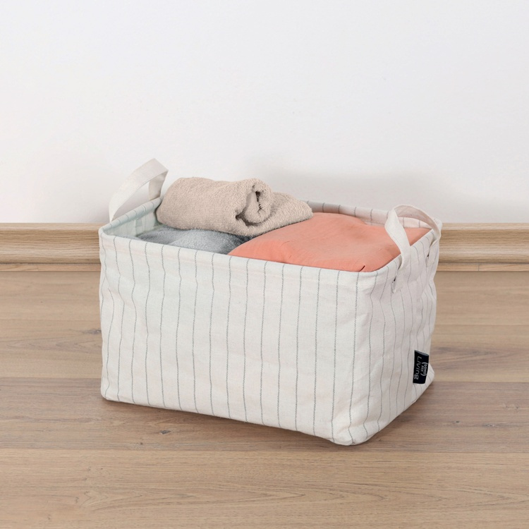 Storage Basket, TIVOLI COLLECTION, 32 x 23 x H 19 cm, Off White in the group Storage / Children’s room storage at SmartaSaker.se (40749)