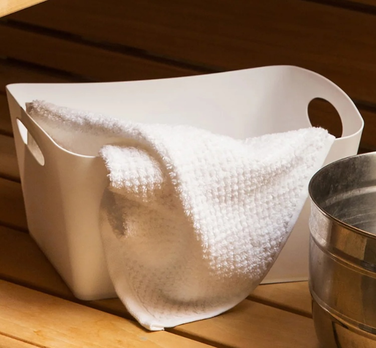 Storage basket, KOZIOL BOXXX ECO MEDIUM, 20 x 30 x H 15 cm, White in the group Storage / Cleaning and waste sorting / Cleaning baskets at SmartaSaker.se (40771)