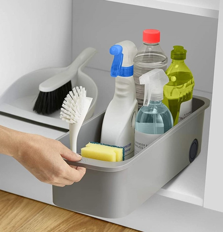 Storage Caddy with easy pull wheels, EASY ACCSESS, 46 x 17 x H 11 cm, Joseph Joseph, Grey in the group Storage / Kitchen storage / Kitchen cabinet organizers / Under sink storage at SmartaSaker.se (40793)